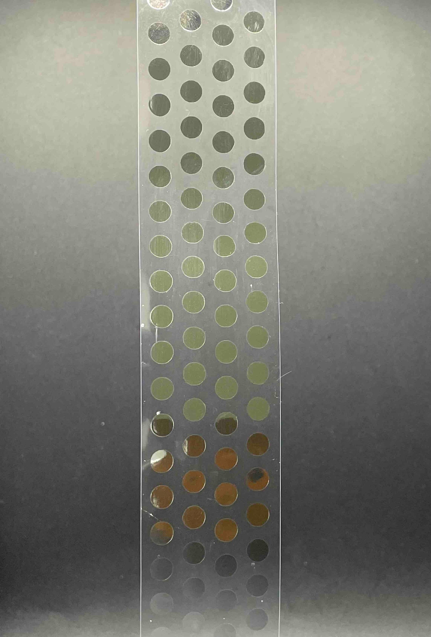 18 Inch Ribbon, Polka Dot, Clear with Silver - 1.25 inches