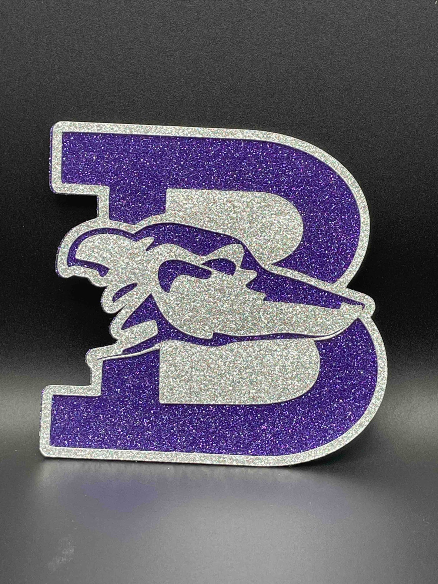 Boerne Glitter Logo, Purple - Premium Trinket (included)
