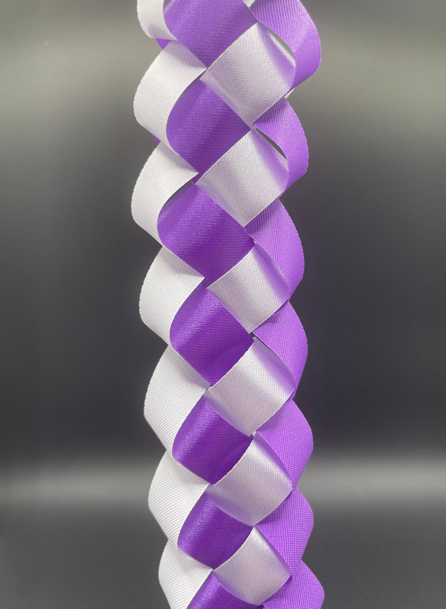Military, Purple and White, 16 inches - Braid
