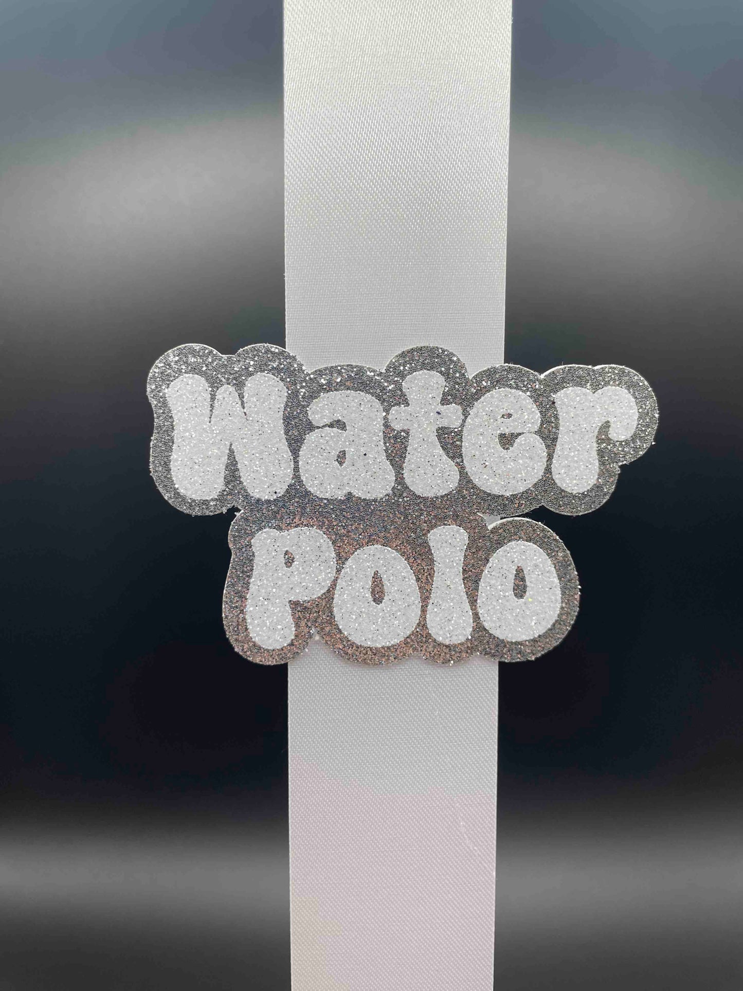 Water polo Word, Metallic Silver - Signature Trinket (included)