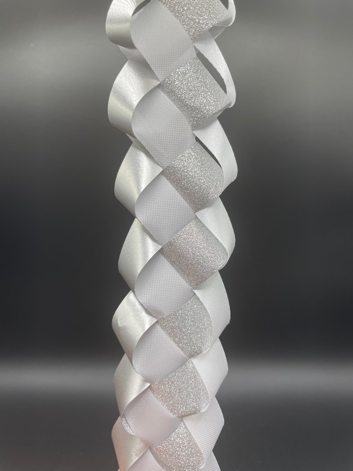 Military, Silver and White, 16 inches - Braid