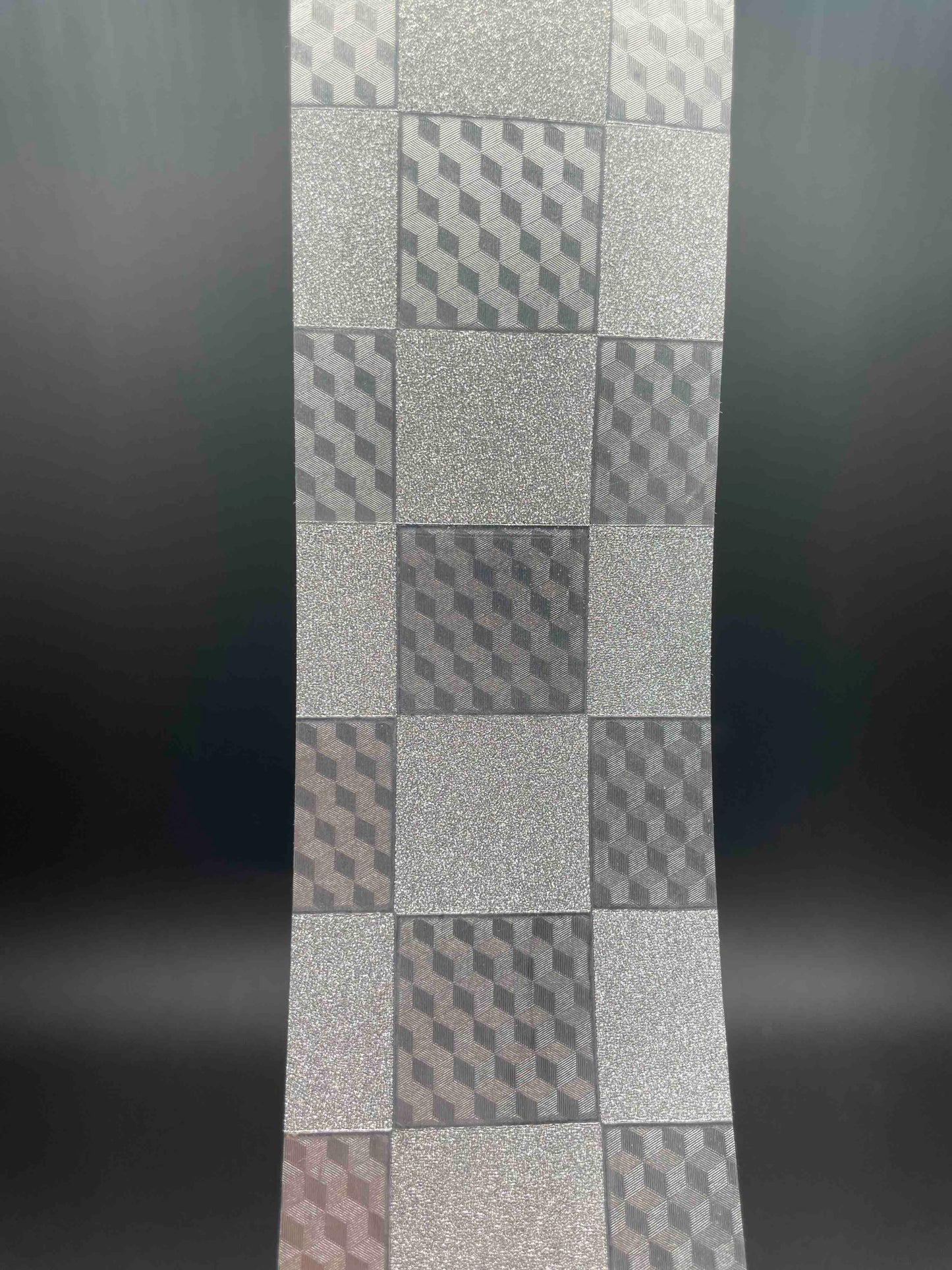 Ribbon, Square Block, Silver - extra wide (included)