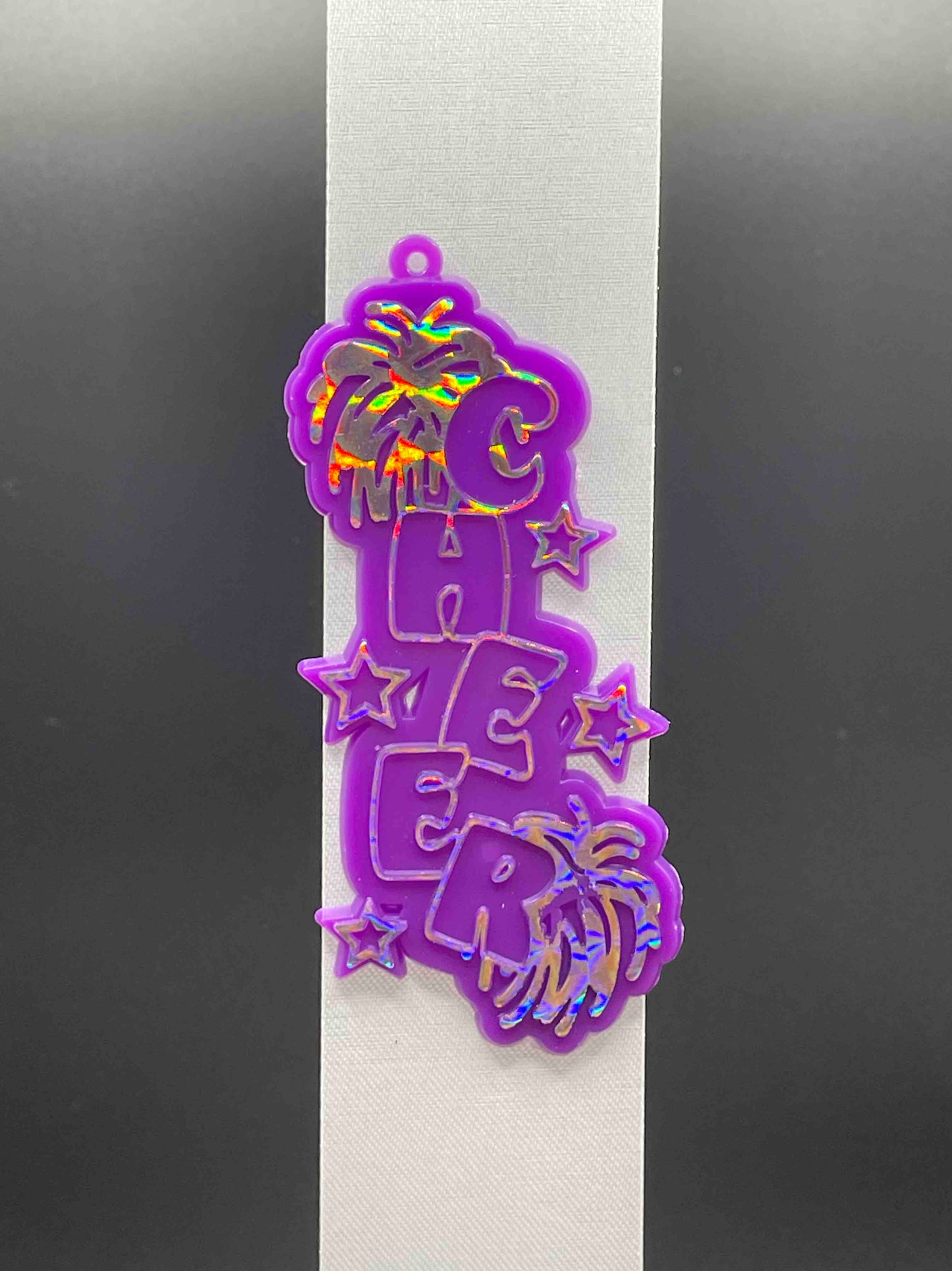 Cheer Trinket Purple with Silver - Classic Trinket