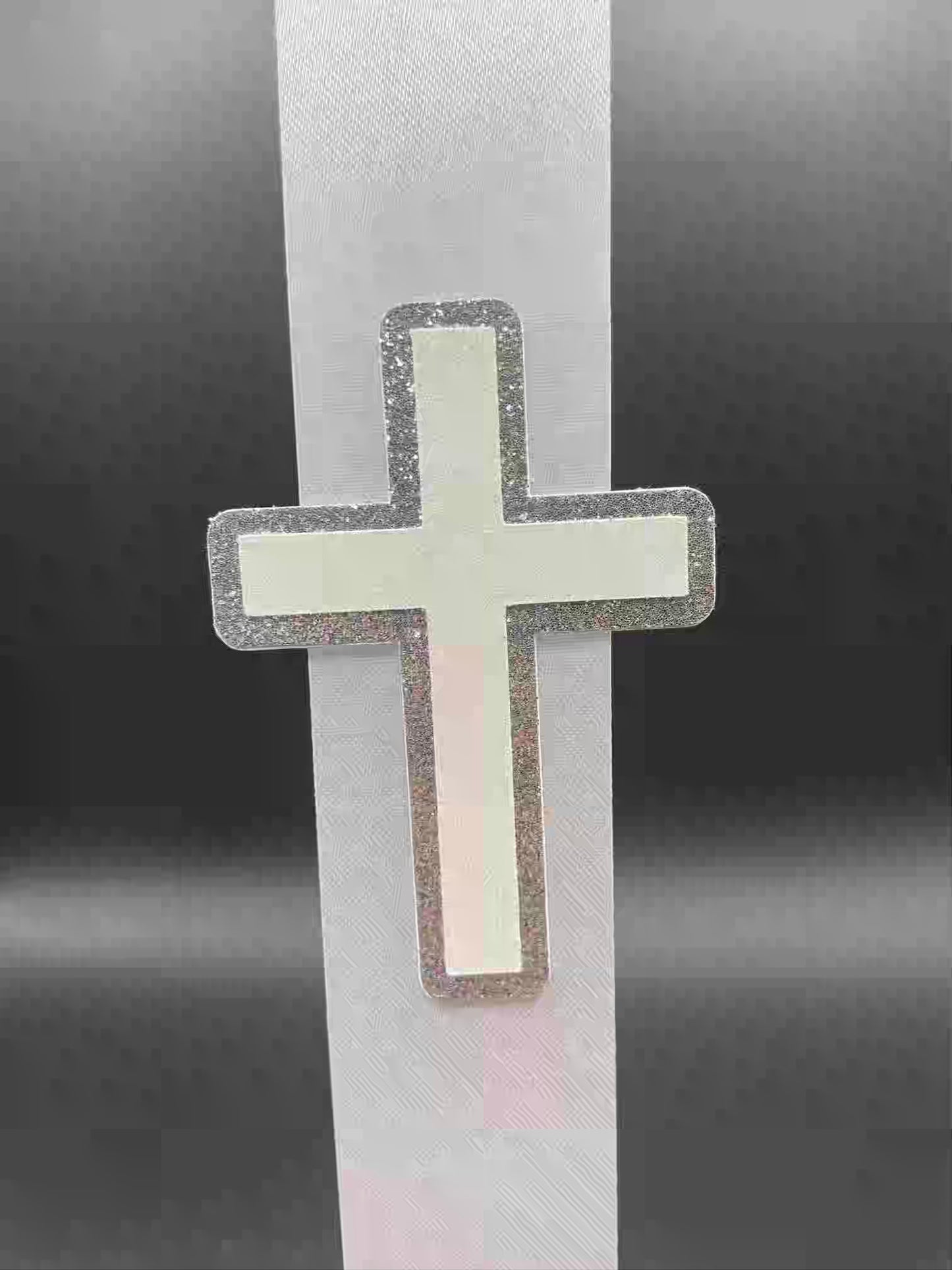 Cross, Silver and White - Signature Cut-out