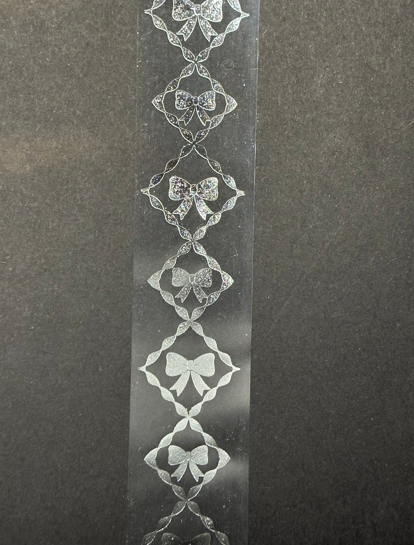 Clear with Silver Bow Ribbon - 18 Inches