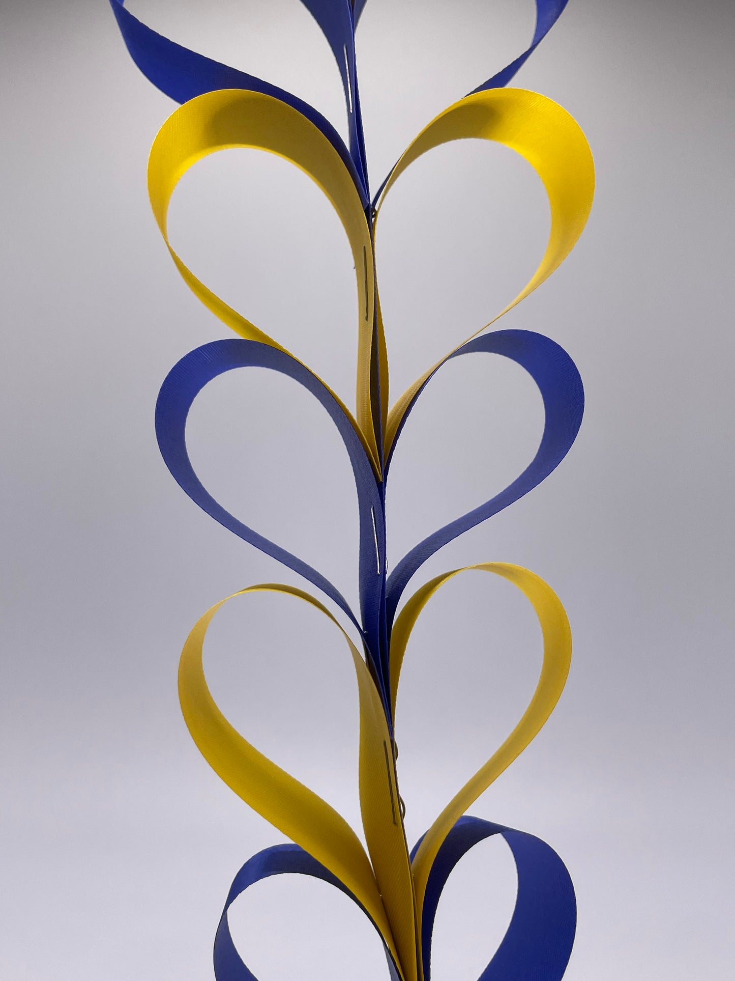 Heart Chain, blue and Gold, 32 inches