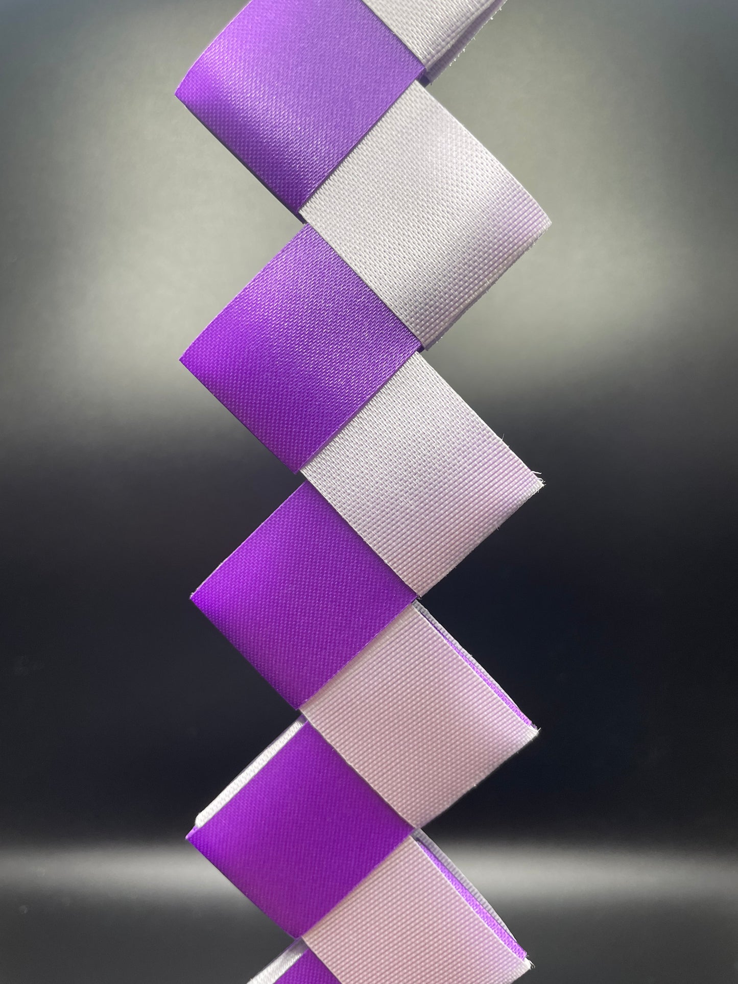 Diamond Back Braid - 16 Inch - Purple & White