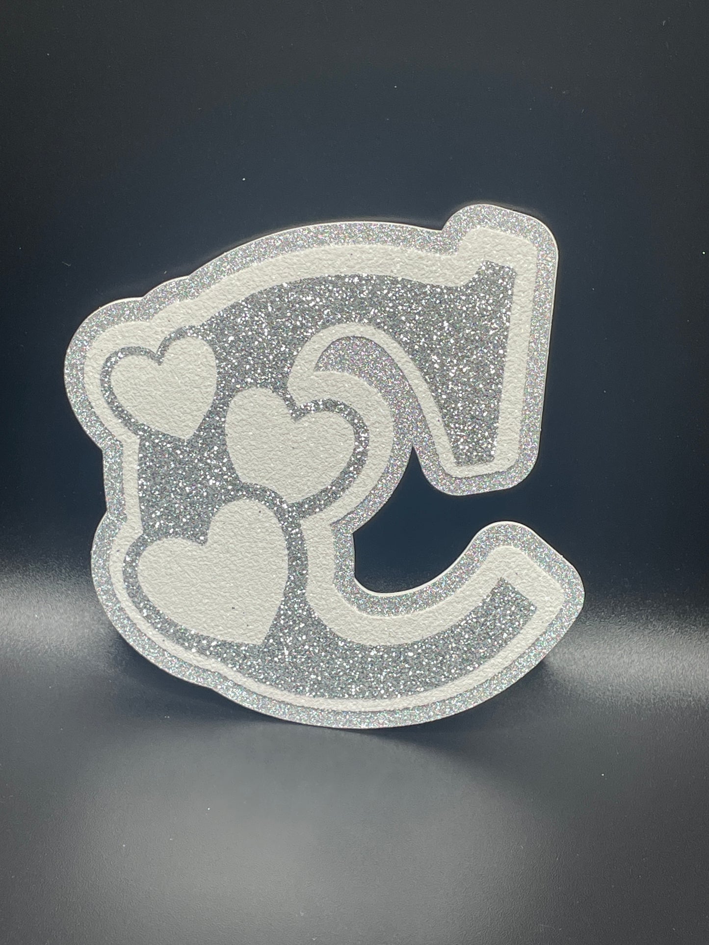 C with hearts, Silver (Included)