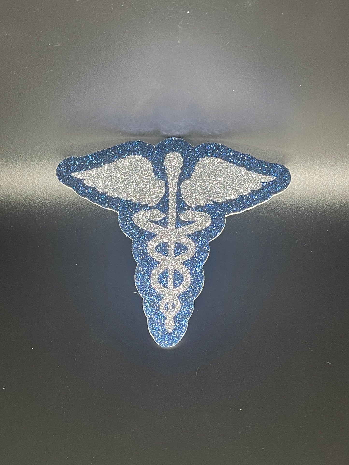 Hosa caduceus, Navy & Silver Sparkle- Signature Trinket (included)