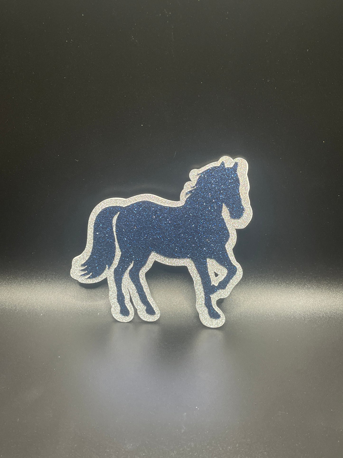 Horse Navy and Silver