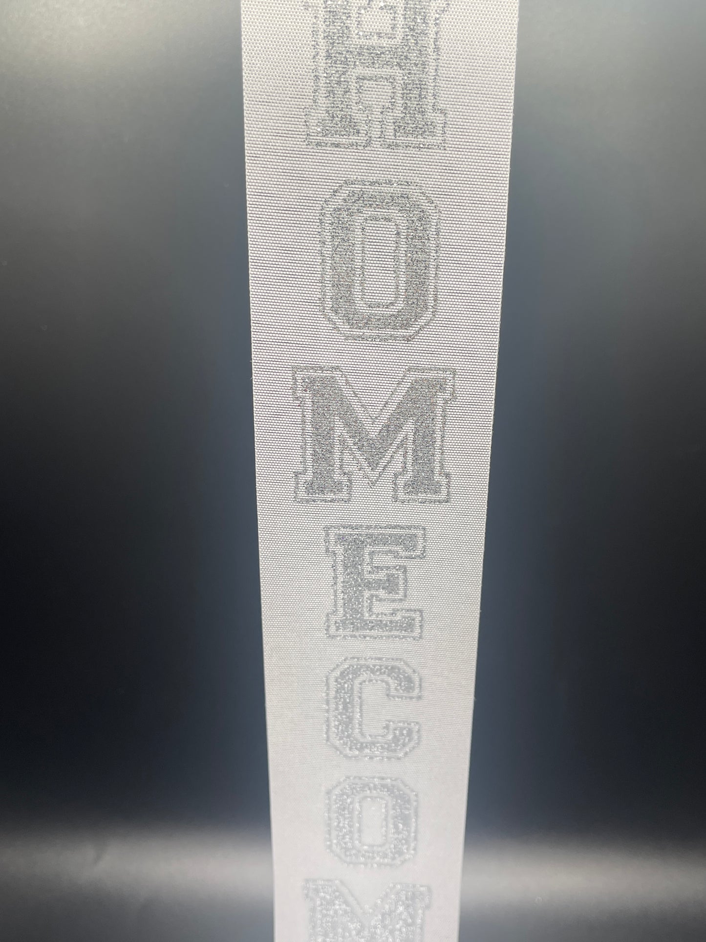 White Ribbon with Silver Homecoming Ribbon -Included