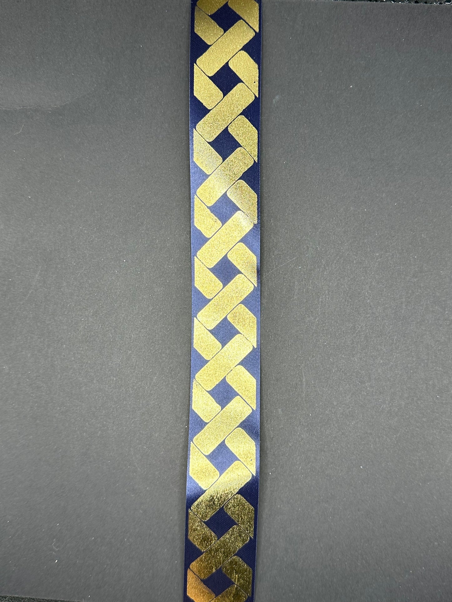 Gold and Navy Basket Weave Ribbon  (included)
