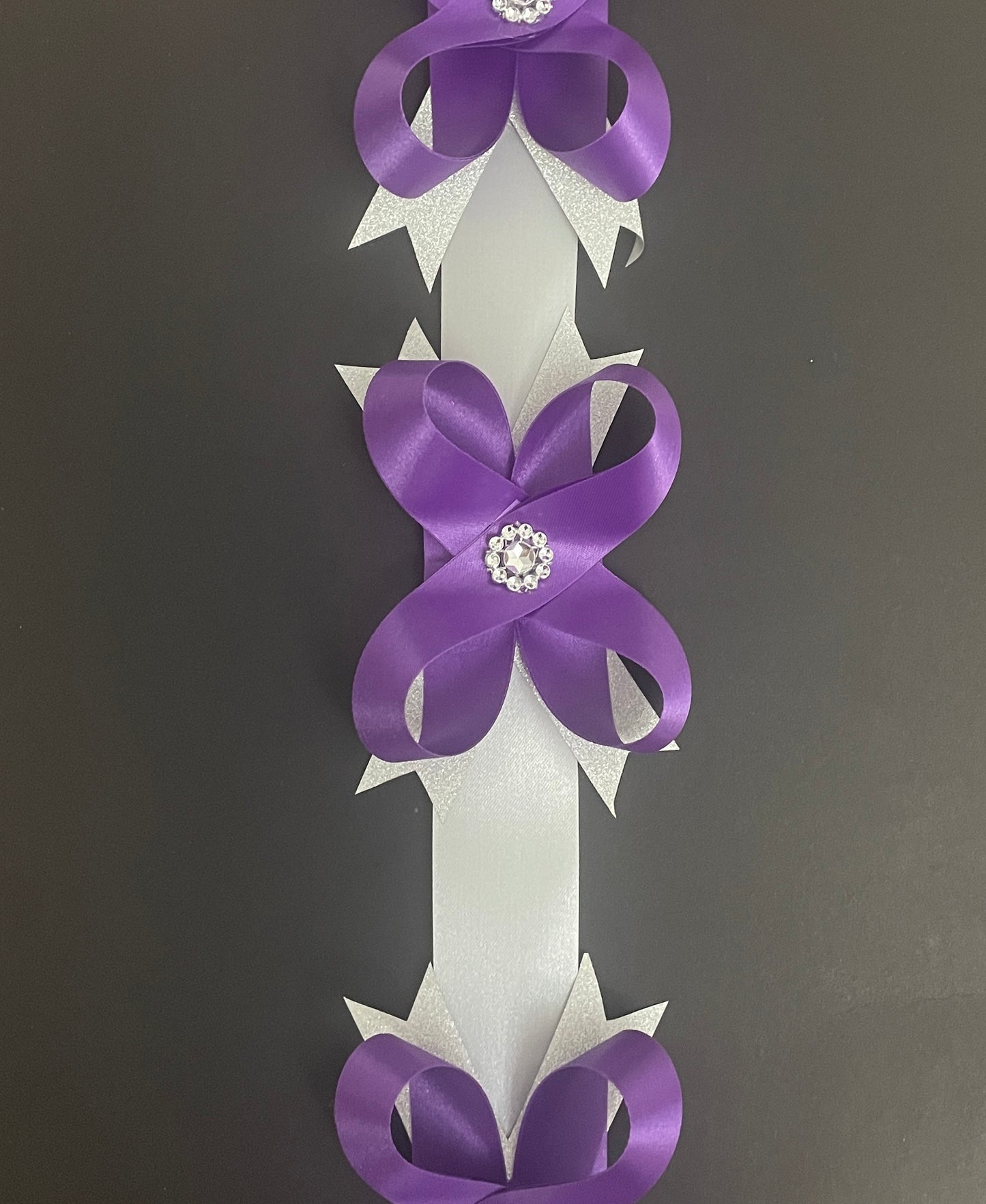 Faux Beau Chain - Purple and White, 16 Inches