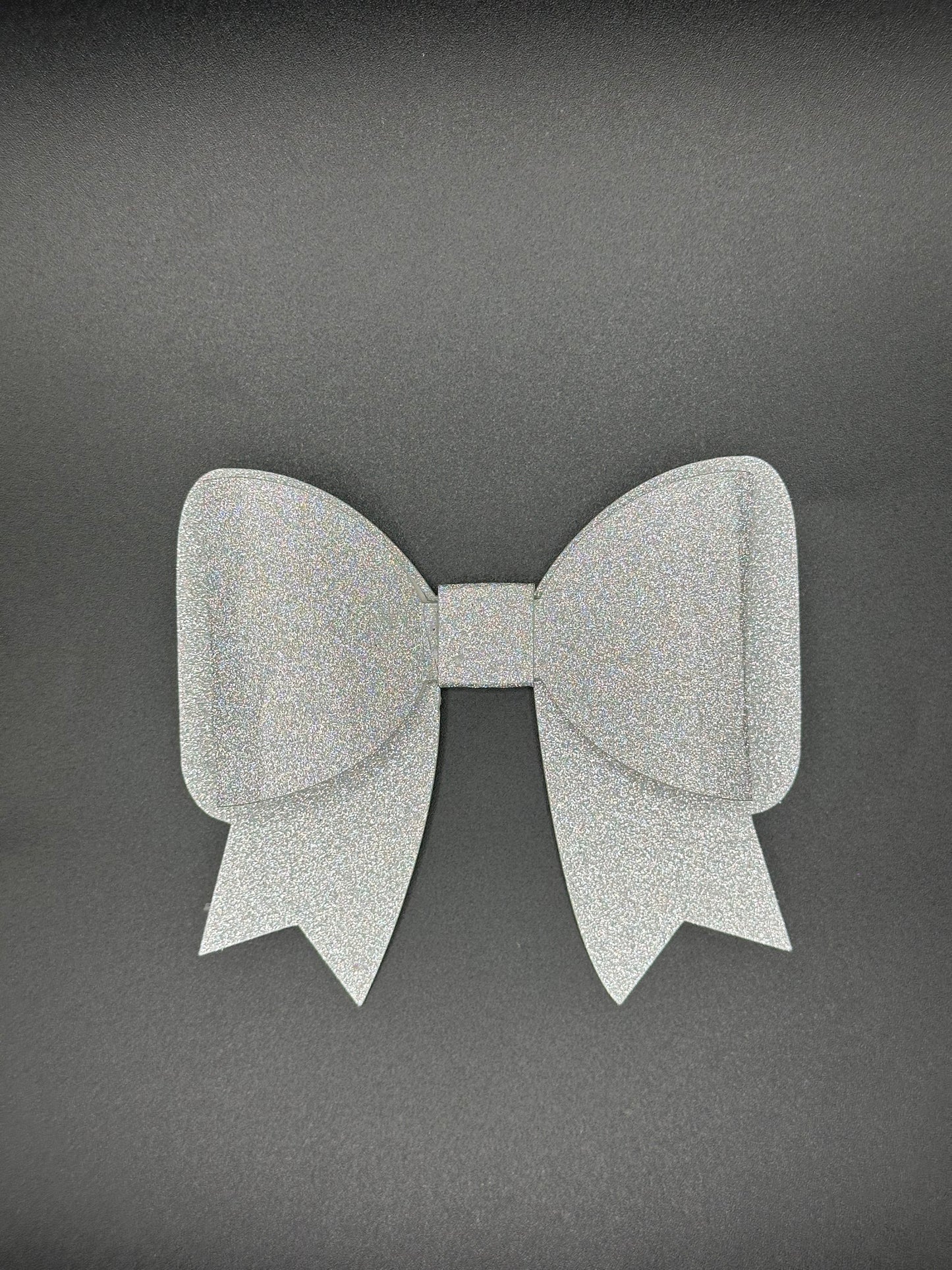 3D Bow Cutout, Silver