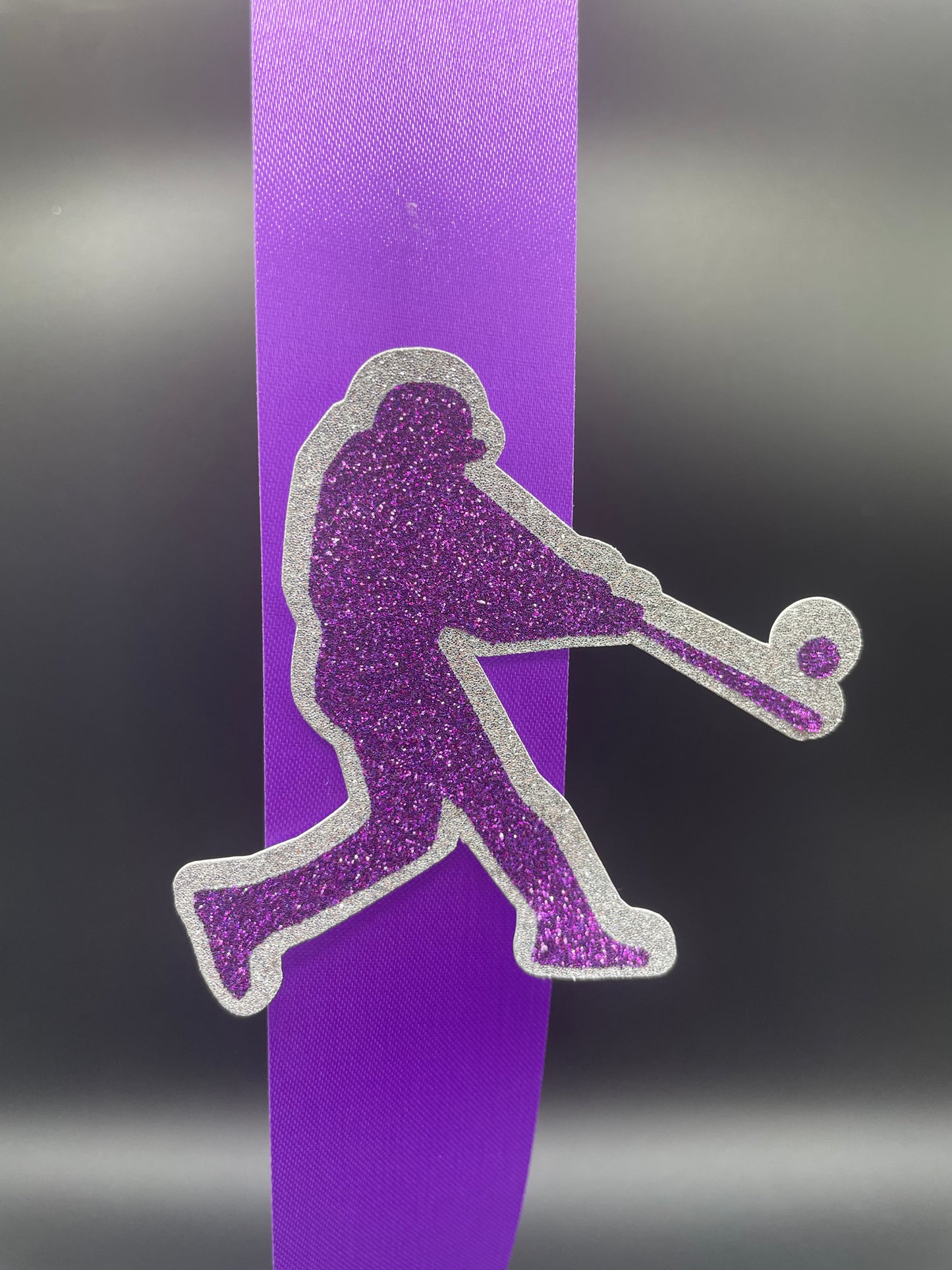 Baseball Player, Purple Sparkle - Signature