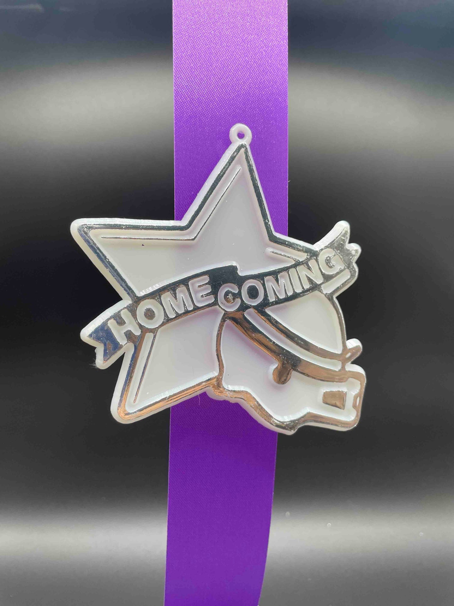 Homecoming Star, Silver and White - Classic Trinket
