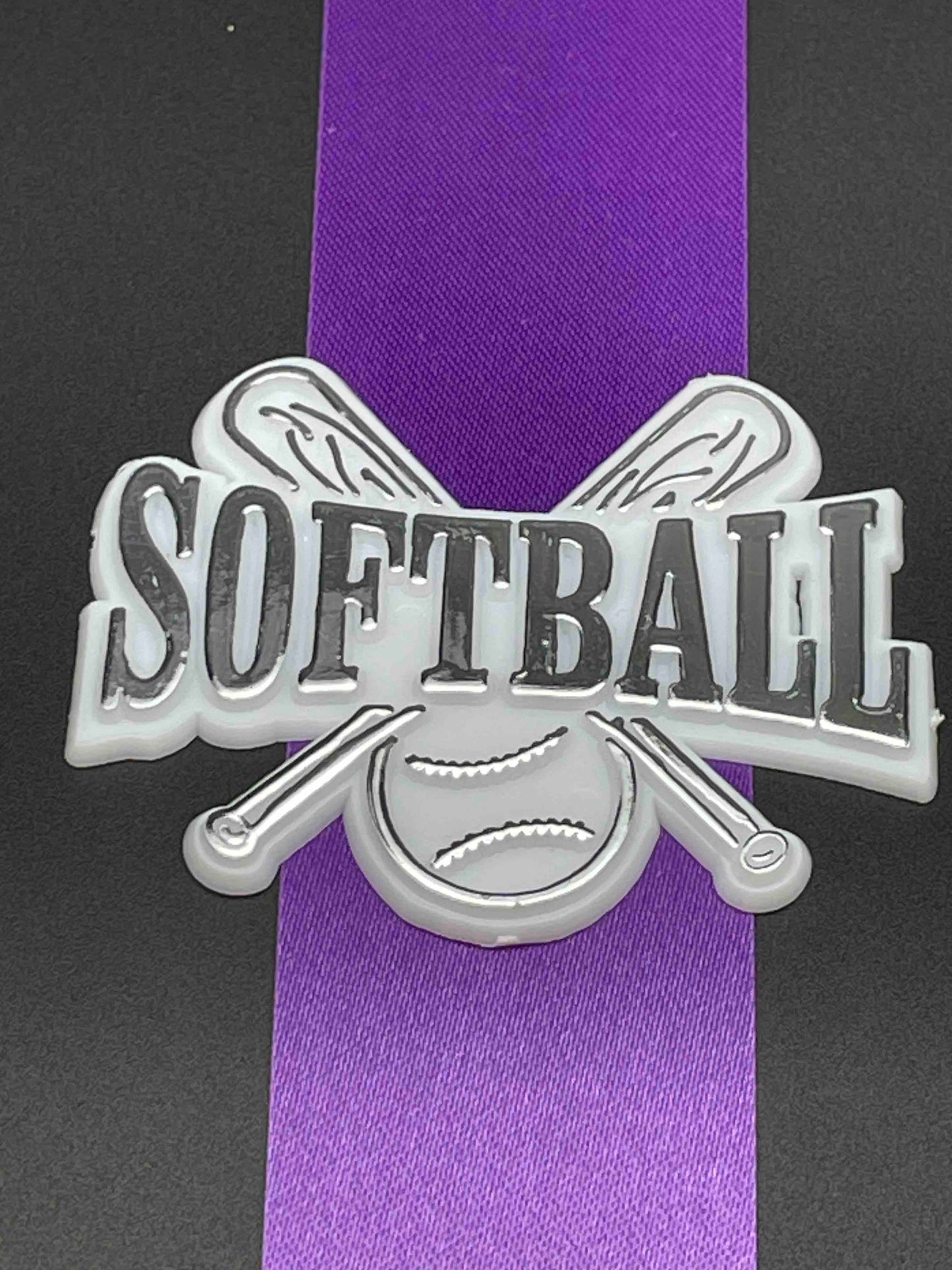 Softball, Silver and White - Classic Trinket