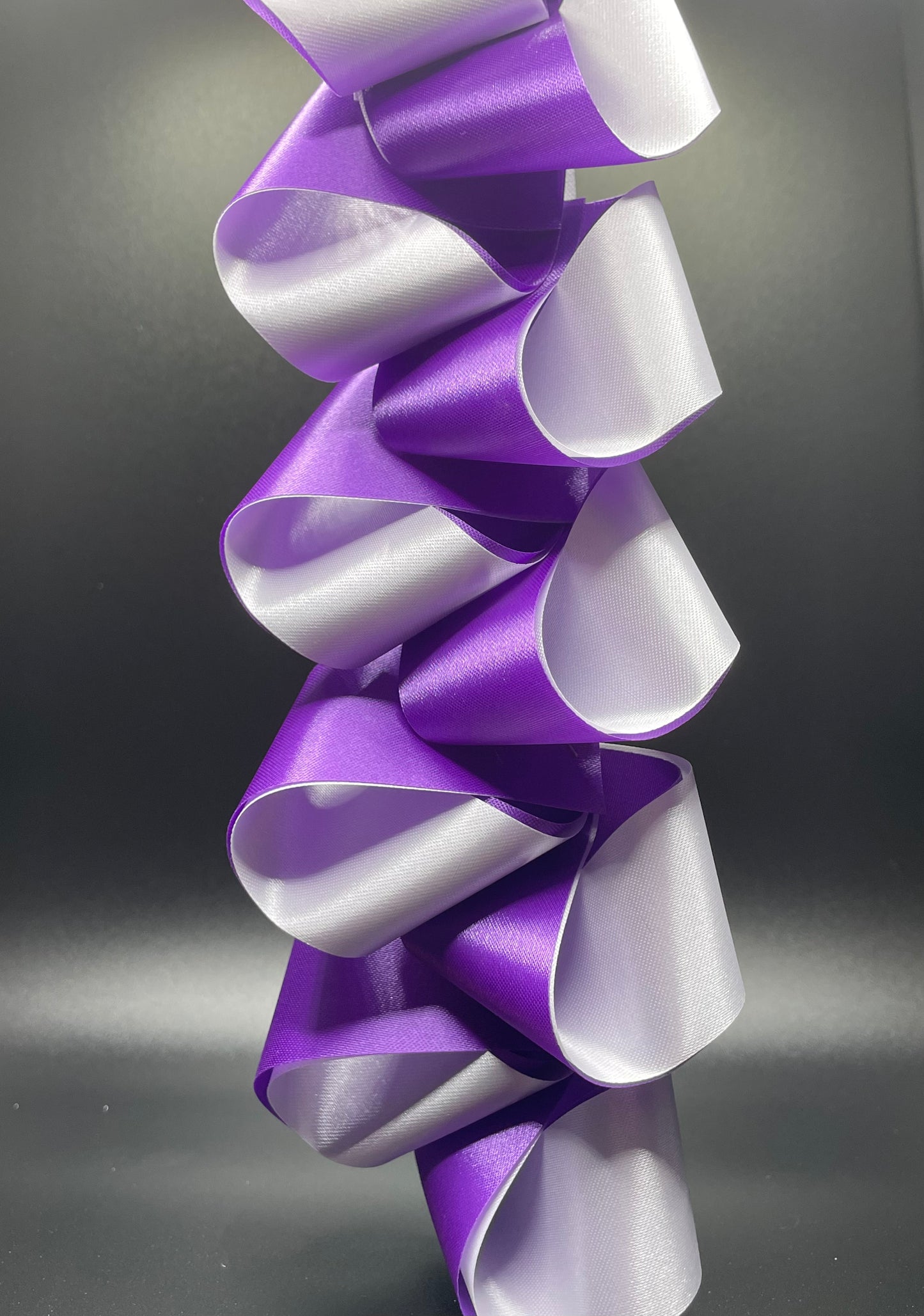 Twisted Braid- Purple and White - 32 Inches