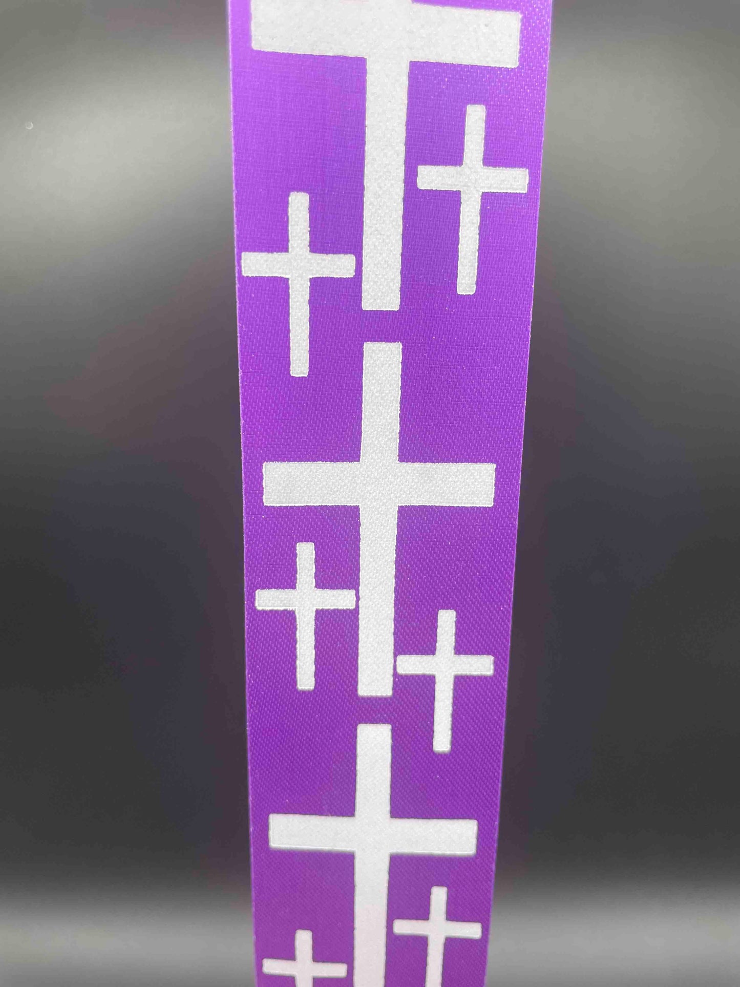 Donation Ribbon, Cross, Purple - 1.25