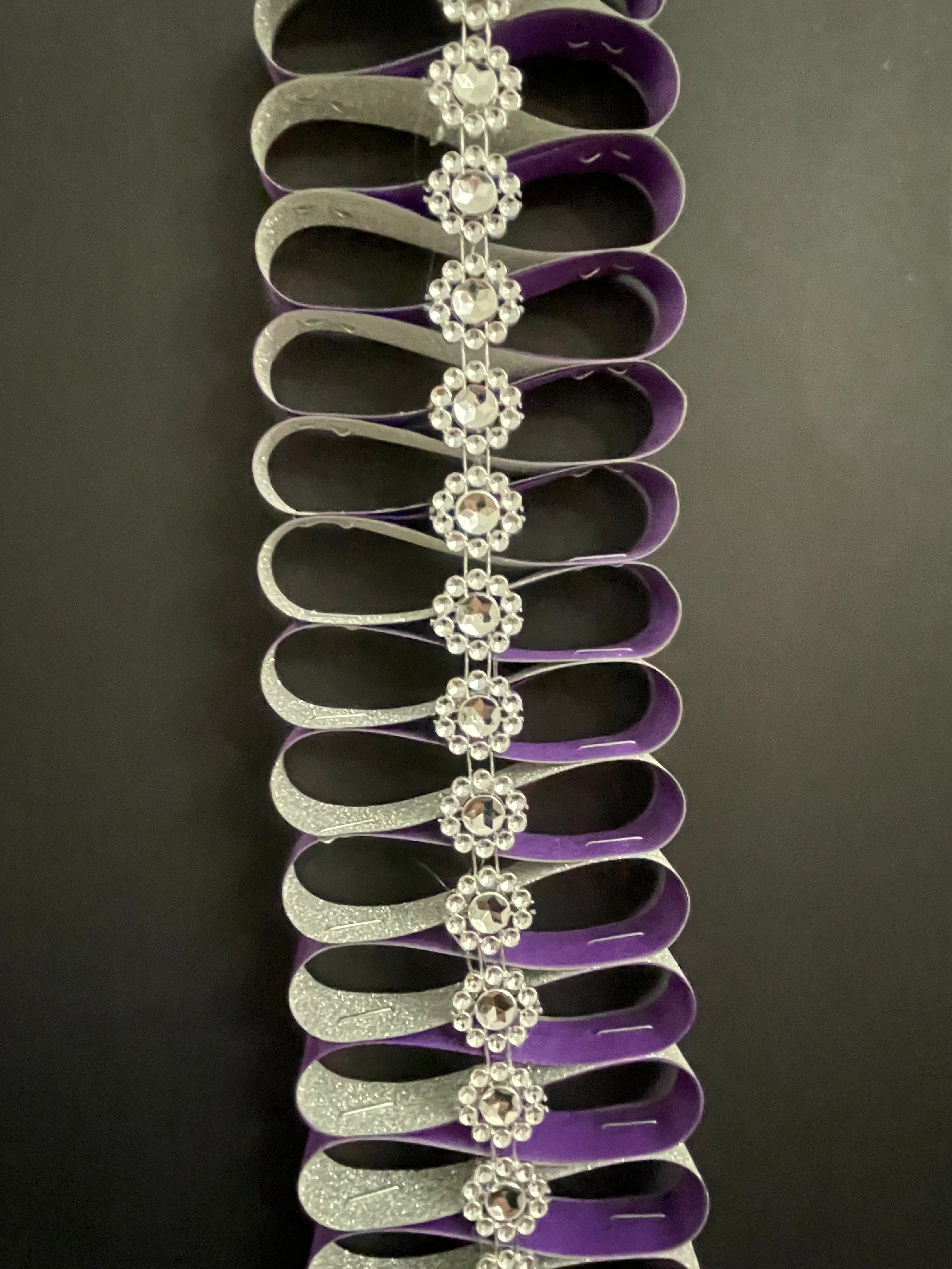 Purple Ribbon Kit Ribbon Candy, Purple and Silver Sparkle, 32 Inch - Braid – Hill Country ...